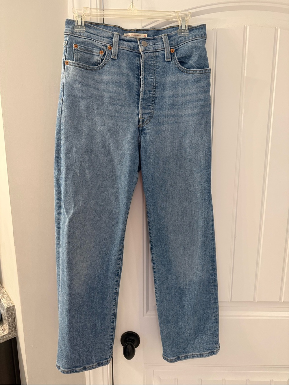 Levi's Women's Straight-Leg Jeans in Light Blue Denim
